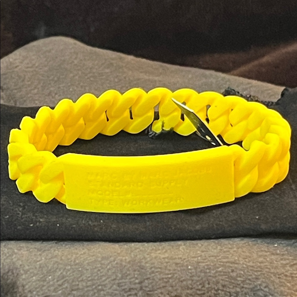 Marc by Marc Jacobs Safety yellow standard supply braided silicone bracelet